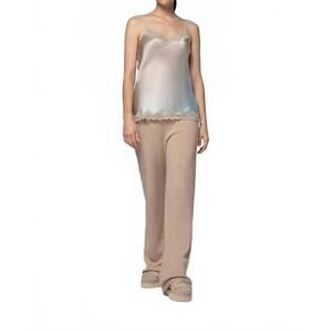 NEW MAX&MOI silk cami with lace trim in gradient sky